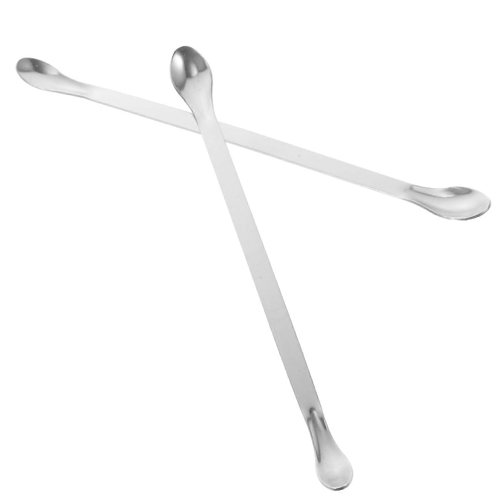 2 Pcs Stainless Steel Double Head Sampling Tools