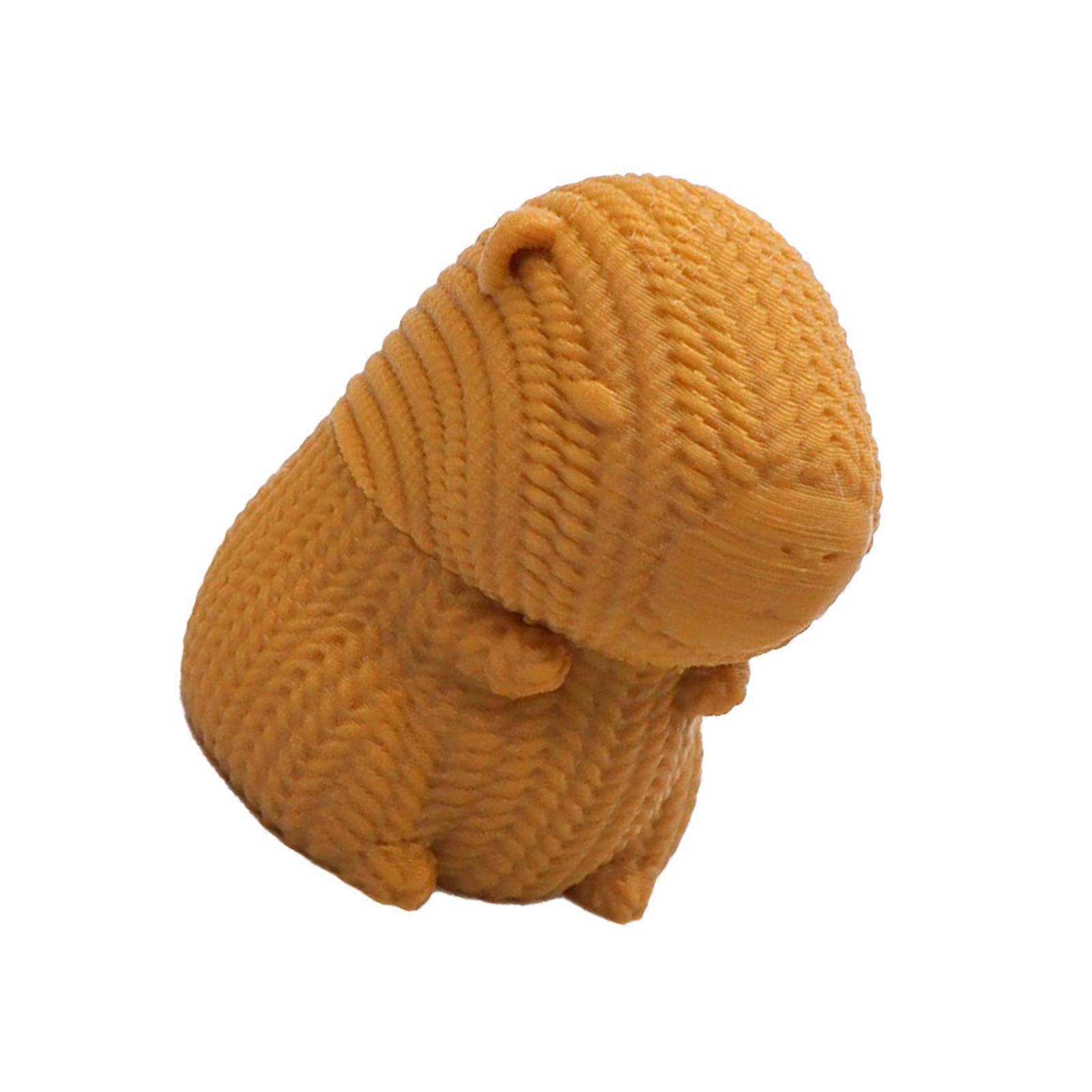 3D Printing Capybara Rotating  Figurine   Motion Decorative Desk Toy For Living Room Or Office Animal Figure Multicolor
