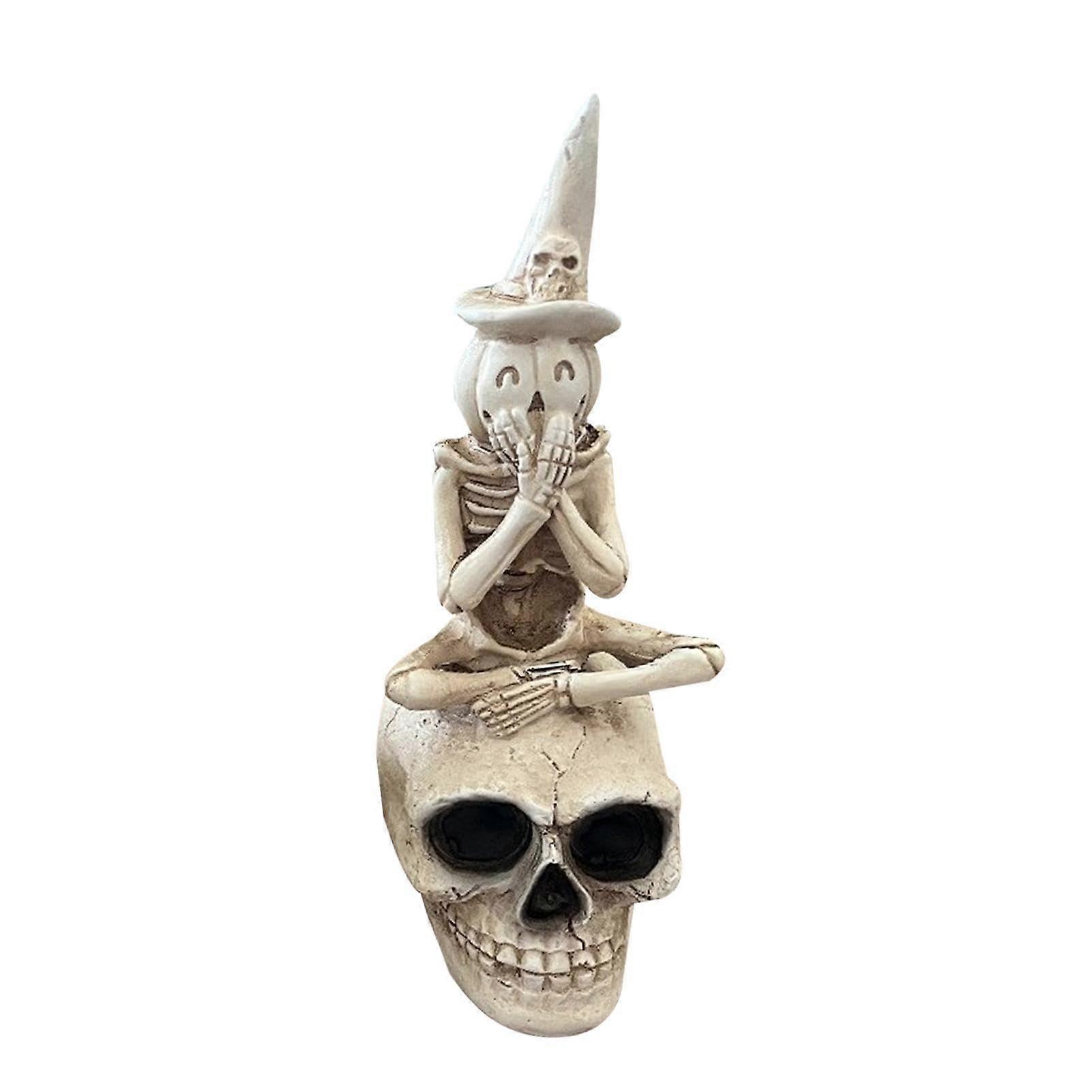 Skeleton Statues, Sculptures Realistic Skull Decorations from Harz Region Halloween Statues