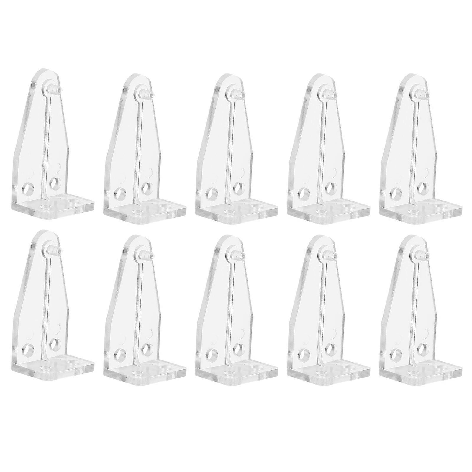 Clear Plastic Hold Down Brackets 10pcs Minimalist Design for Horizontal Blinds, Easy Installation Replacement Clips for Faux Blinds Bottom Rail