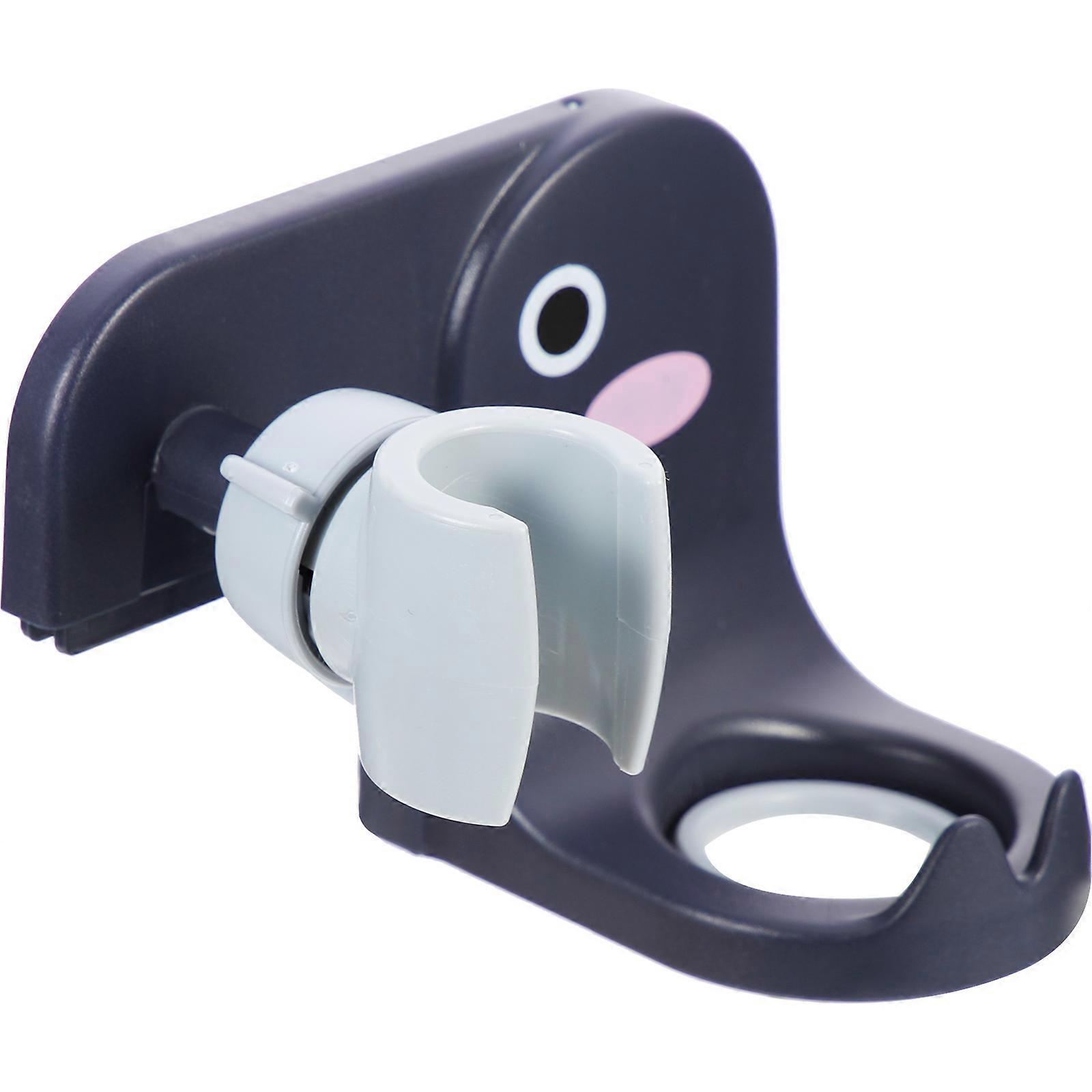 Blue Shower Head Holder with Strong Adhesive for Bathroom Use on Smooth Walls ABS Material Fits