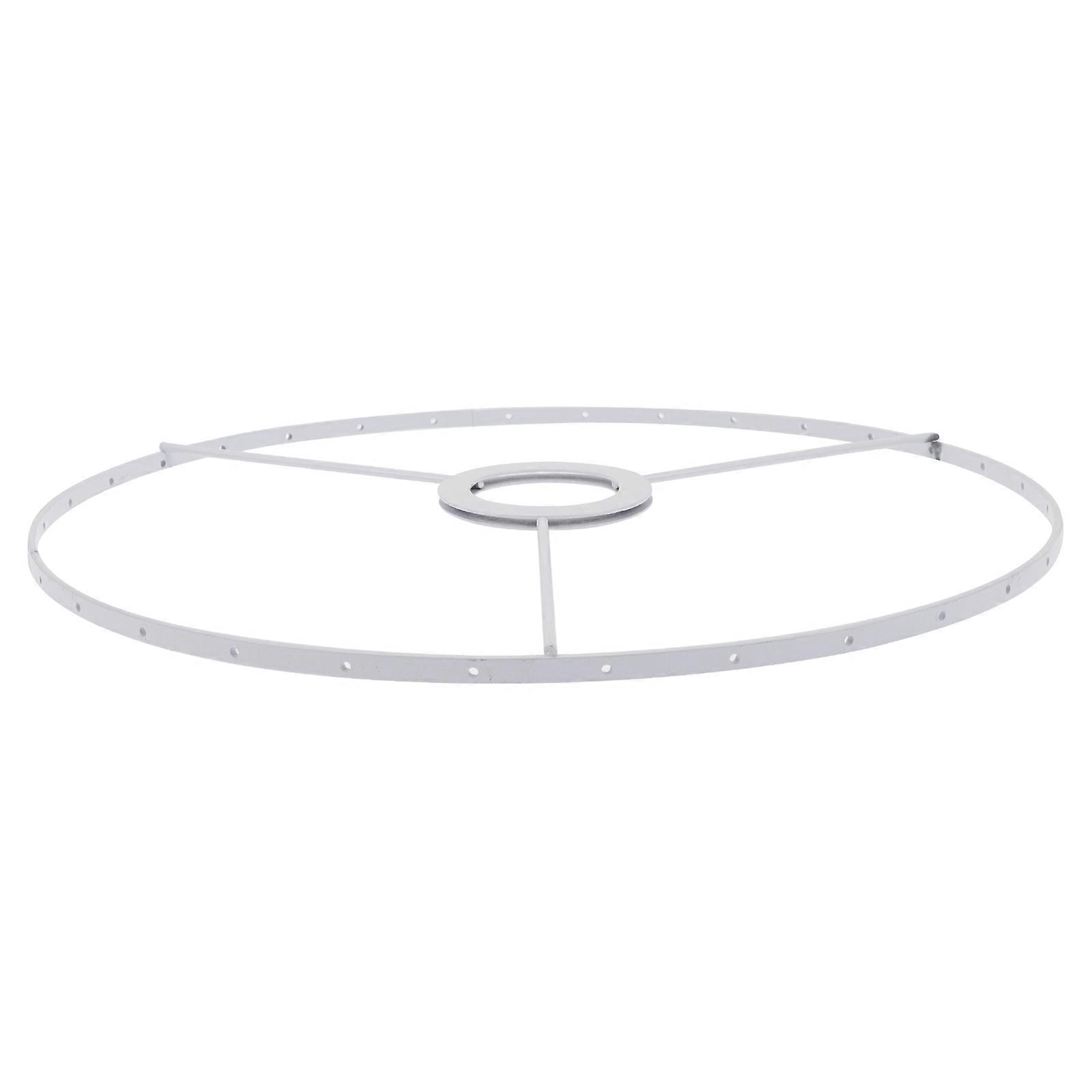White Iron Lampshade Frame for DIY Lights 28cm Single Layer Wire Cage