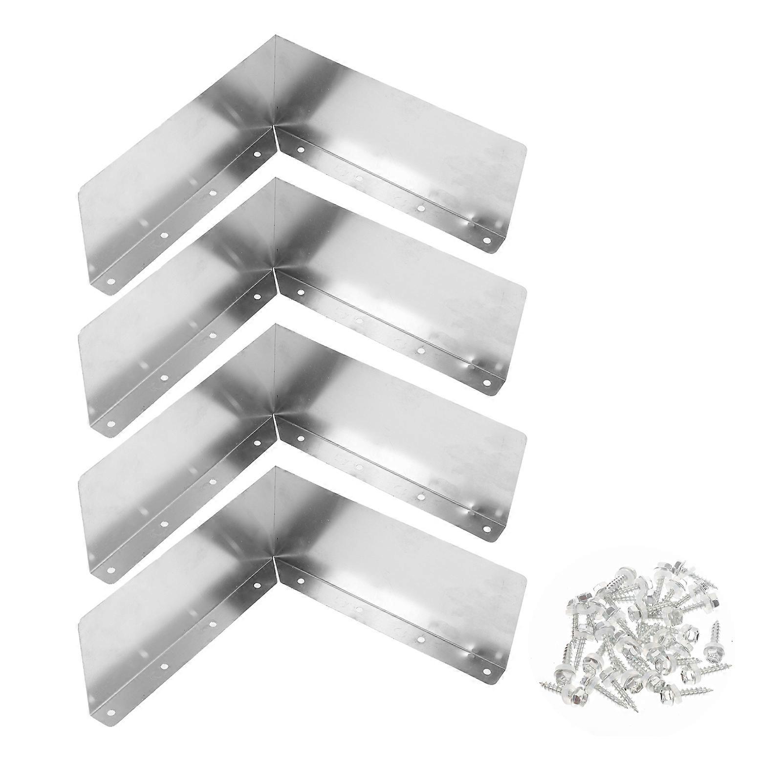 محول مزراب المطر يحافظ على جفاف المنزل ويحمي بيئة السقف لزاوية سقف المنزل 4 قطع