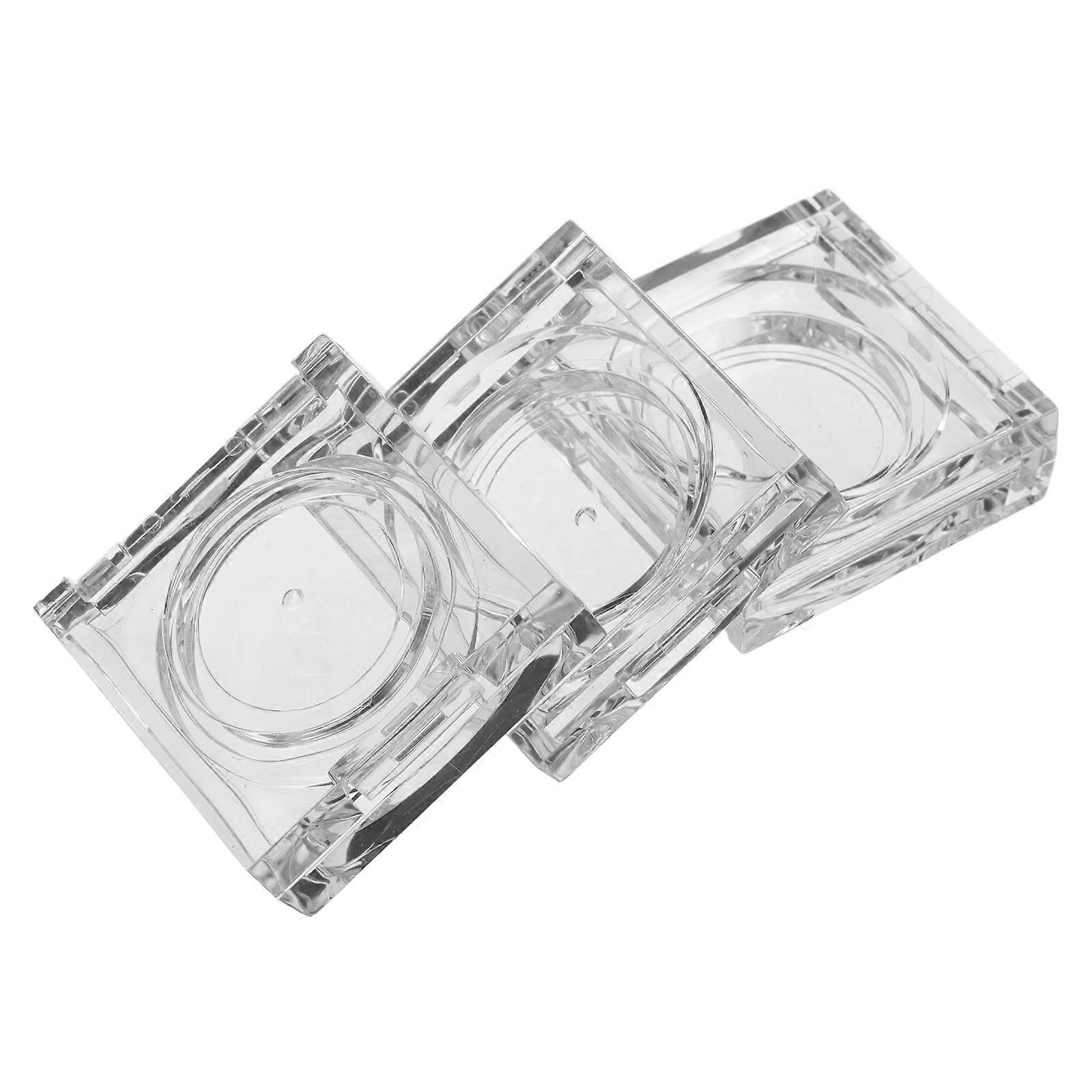 Empty Eyeshadow Box Transparent Plastic Container for Storage Use 3Pcs