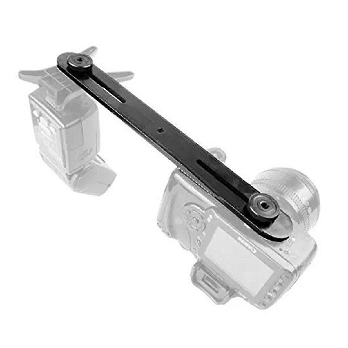 Dual Flash Bracket Tripod Mount for 1/4 Inch Screw Studio Video Light Stand Flashlight Camera