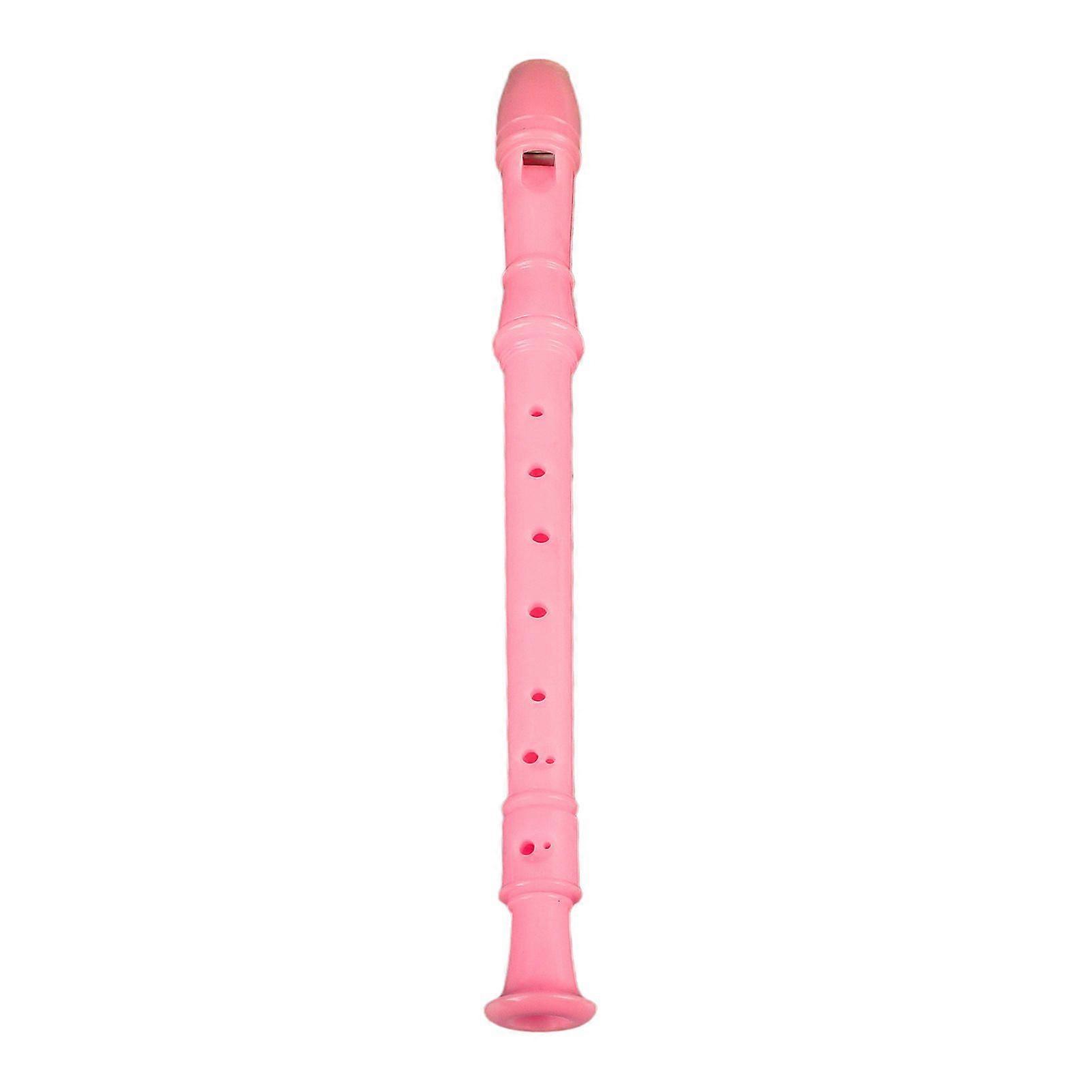 8 Hole Recorder Lightweight Portable Descant Flauta Recorder ABS Clarinet for Students Kids Pink