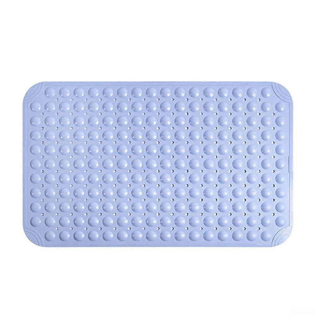 Nonslip TPE bath mat for secure footing in wet shower conditions (light blue)