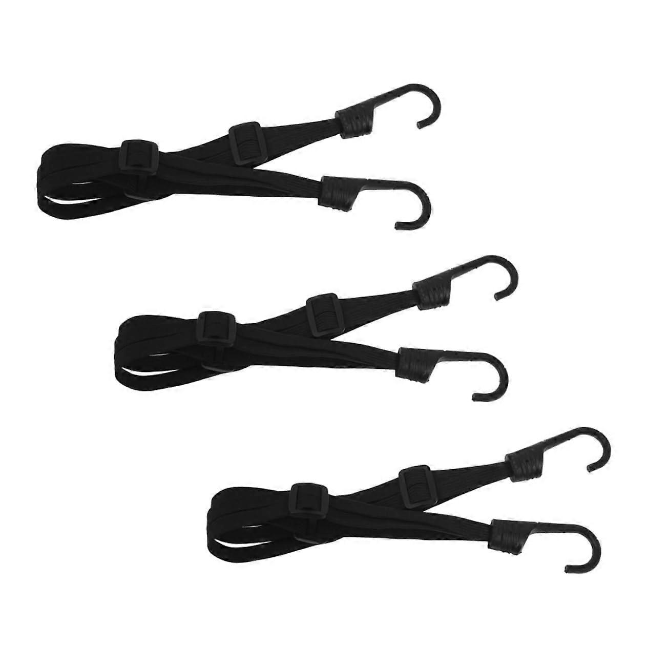 3 pieces of motorcycle luggage fixing straps, elastic tiedown straps with hooks, luggage tiedown strap for secure transportation of luggage and