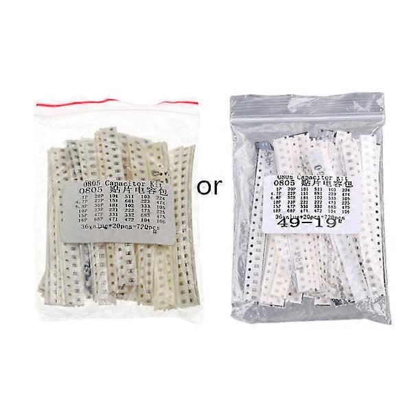 1206 SMD Resistor Kit 1206 0603 0805 SMD Chip Fixed Capacitor Kit 36 Values 20pcs =720pcs Chip Resistor