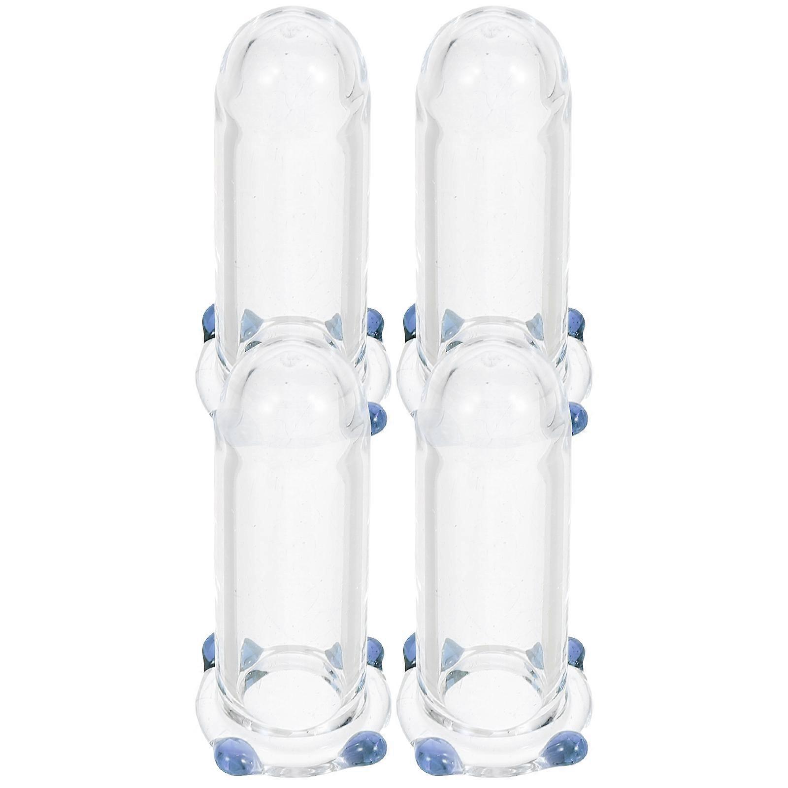 Protectors For Straws Cylindrical Transparent Conscious Users 4Pcs