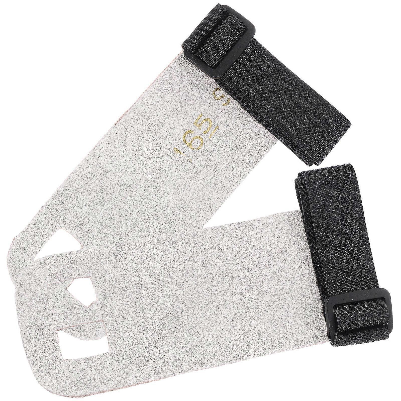 Grey Gymnastics Grips for Protection Adjustable Wristbands with Finger Holes 1 Pair
