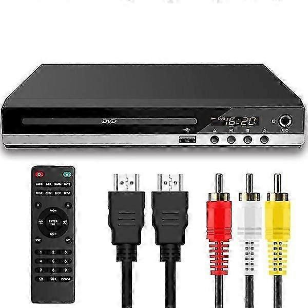 DVD Player for TV with HDMI, All Region DVD Player, CD Player for Home Stereo System, HDMI & RCA Cable Included