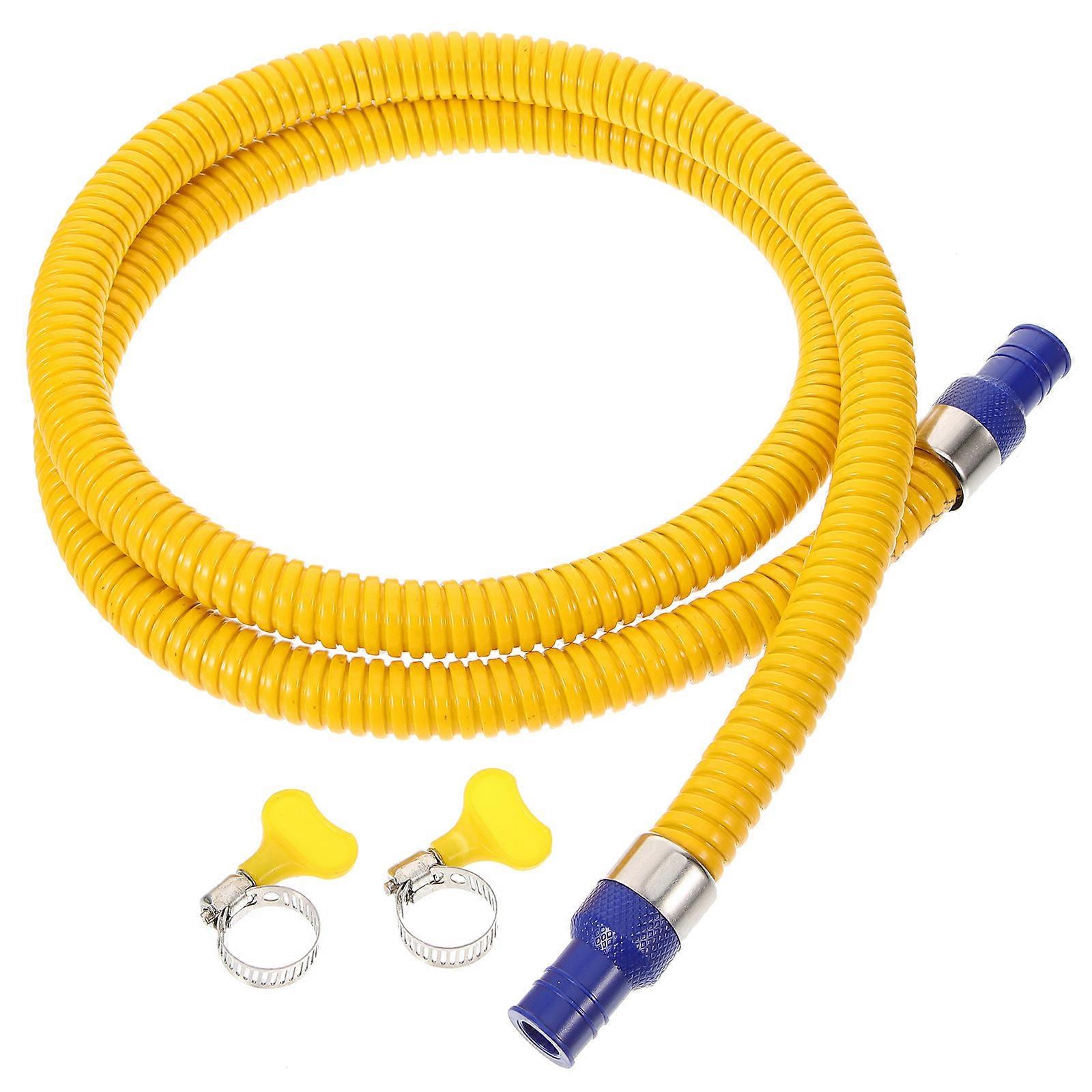 Mobile Gas Hose Connector Kit Safe Installation For Home Use 150X1.8cm Yellow 1Pack