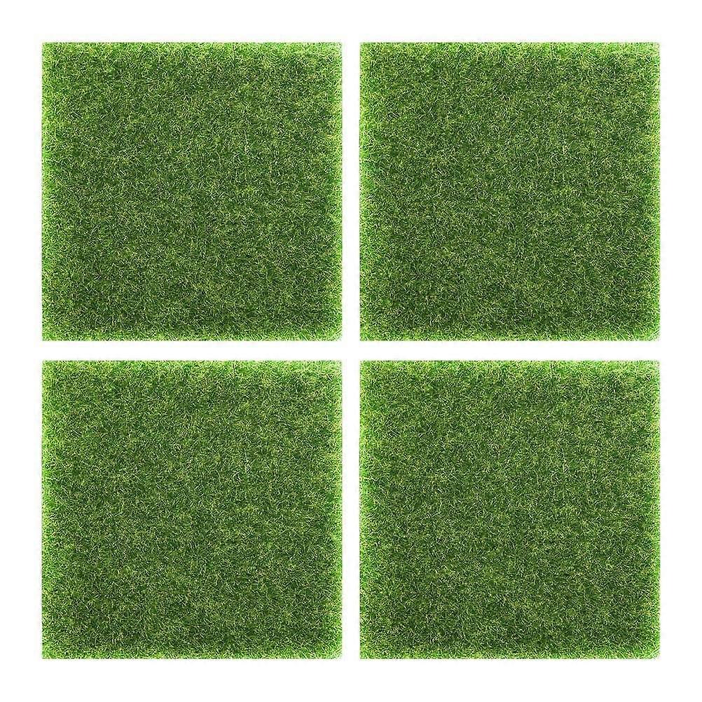 Non-Fading Simulated Plant Model Turf For Balcony Patio And Office Decor Available In 30x30x0.5cm Size 4Set