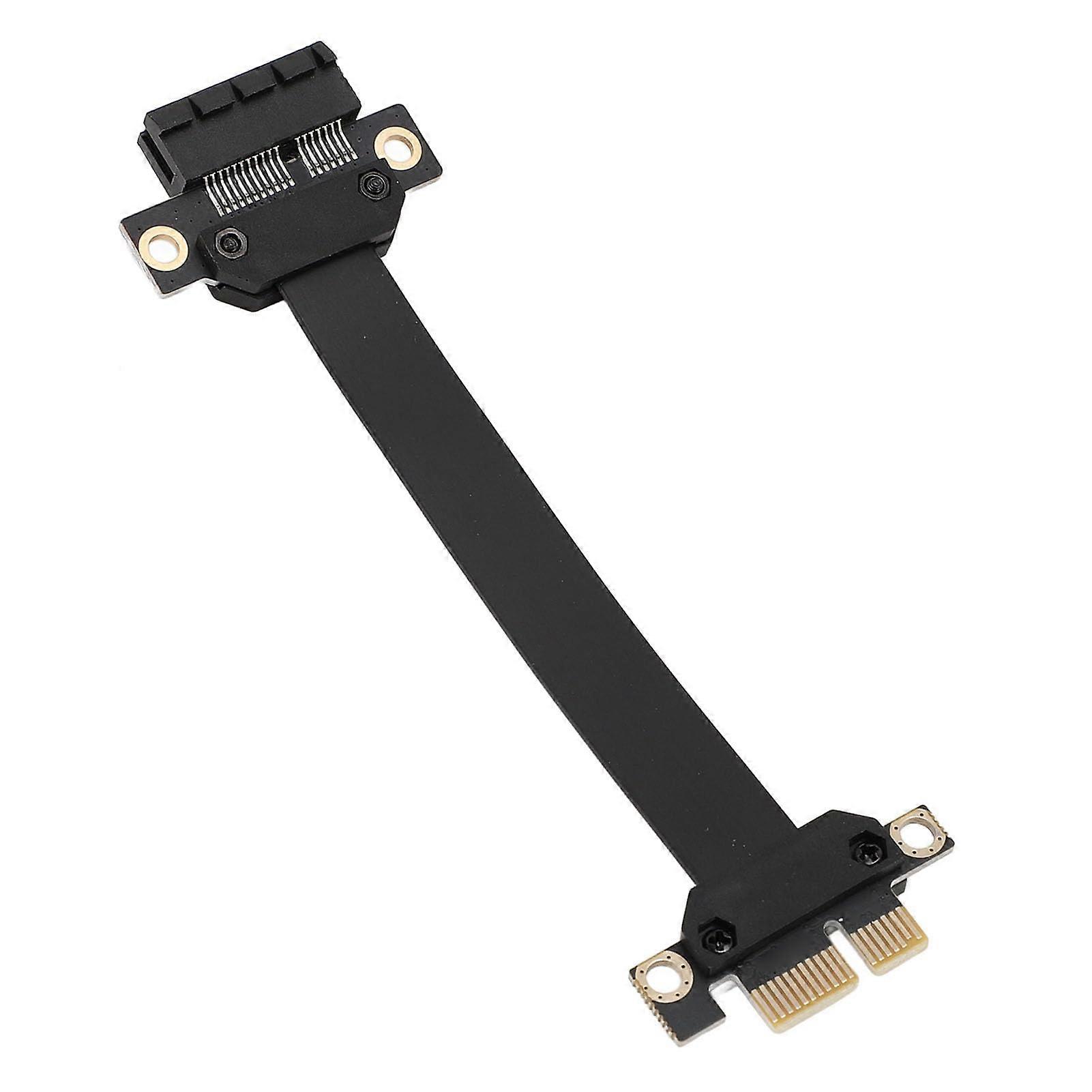 PCI Express X1 Adapter Cable 20 cm, PCIe 3.0 Extension for Network Data Cards, Supports X1-X16, Compatible with 1U-2U Enclosures