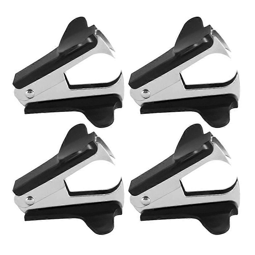 Handheld Staple Removing Tool Metal Staple Puller for School Use 4Pcs Plastic and Aluminum Alloy 5.8X4.7X3.8CM
