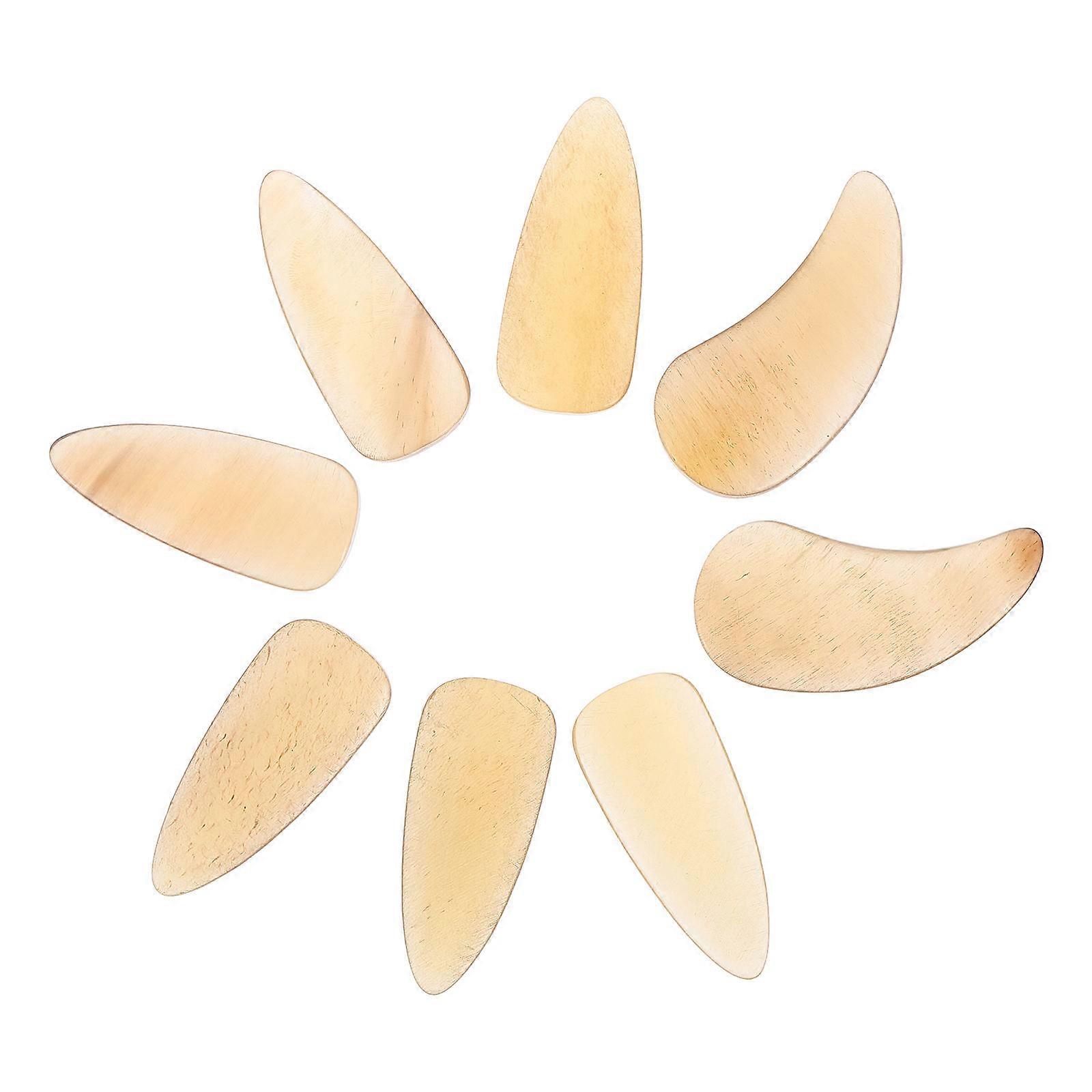 Instrumentti Tekokynnet 8 kpl Valmistettu Guzheng-pelaajille Vaaleankeltainen Kohtalainen paksuus Express Sointi