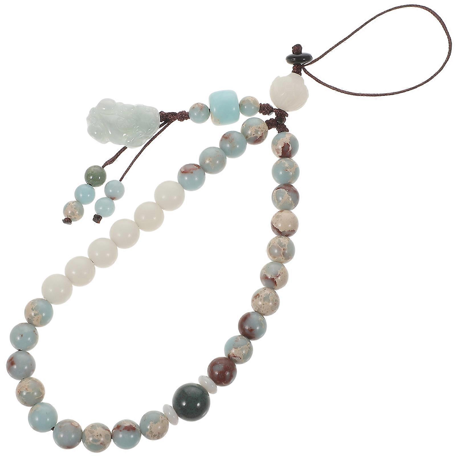 Green Stone Cellphone Strap with Charm for Phone Decoration and Gifts Lightweight and Easy to Attach 1PC