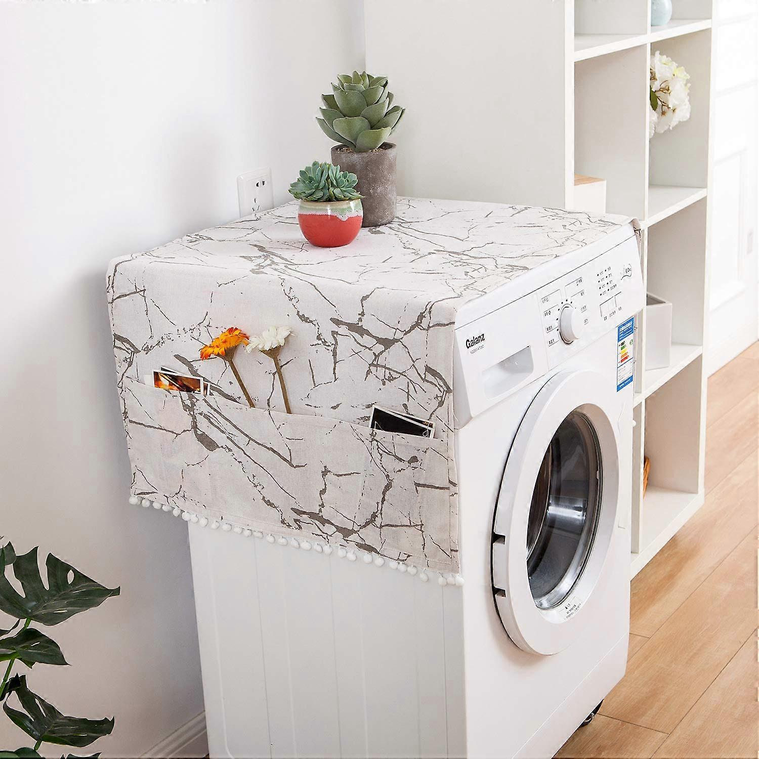 Refrigerator Cover for Single and Double Doors, Marble, 170 x 70 cm