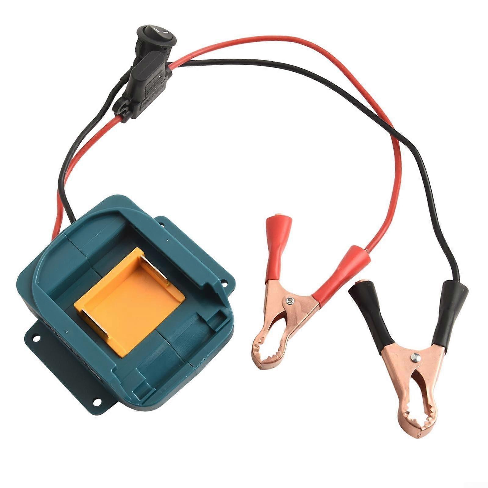 Igniter for jumpstart cable adapter, compatible with 18V lithium batteries, quick installation guide (possibly not in German).