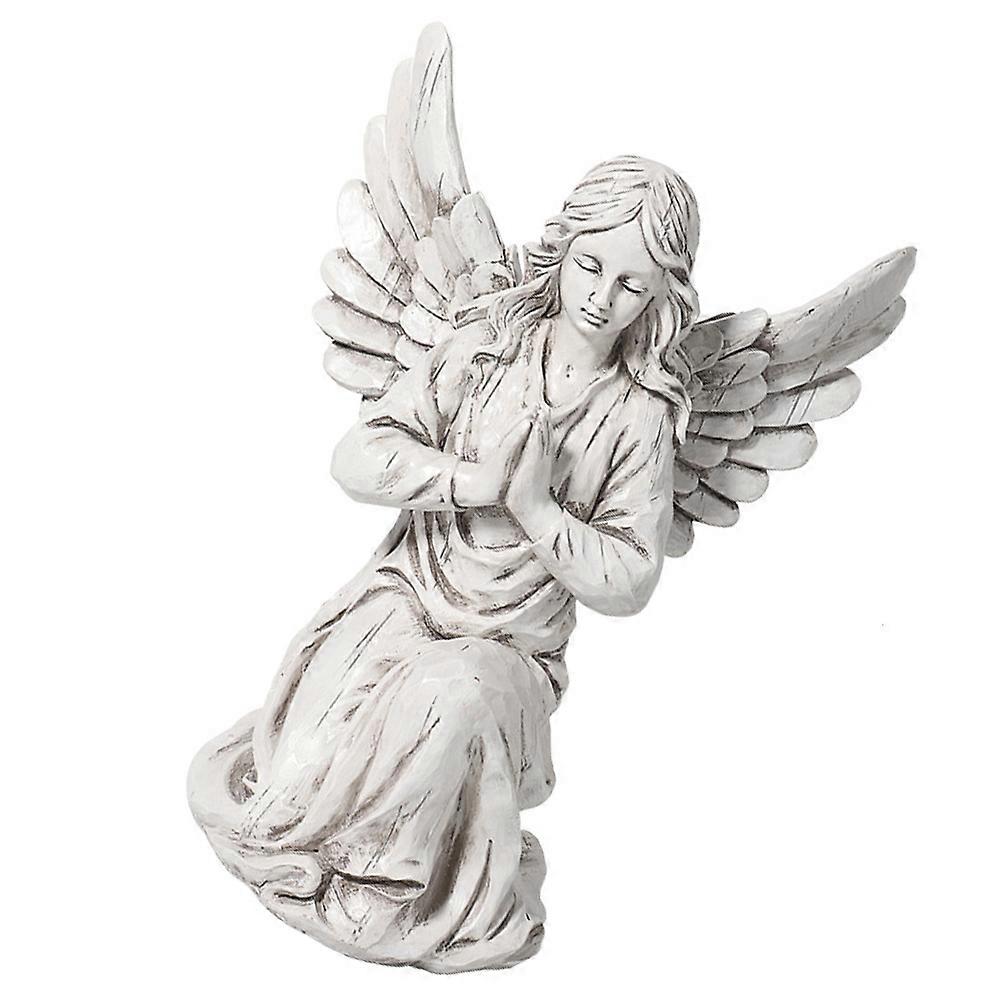 White Resin Angel Statue for Decoration Use Perfect for Home Office or Gift 7 Inch