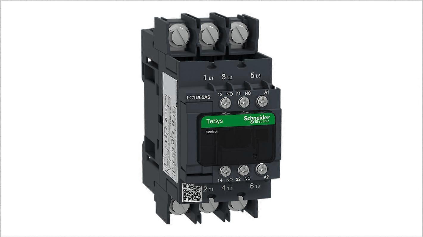 Schneider Contactor 3-pole 65a 120v Coil Lc1d65a6g7