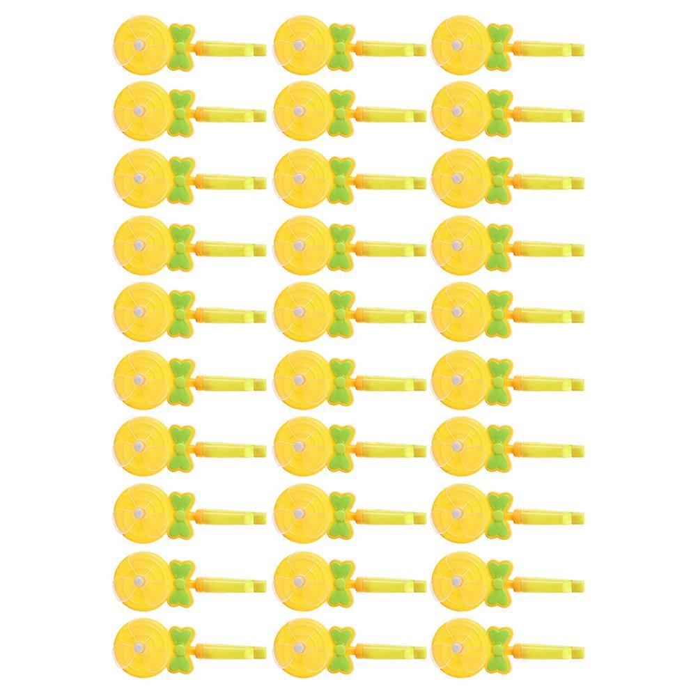 30Pcs Lollipop Whistle Windmill Children Toy Cartoon Whistle Toy (Random Color)