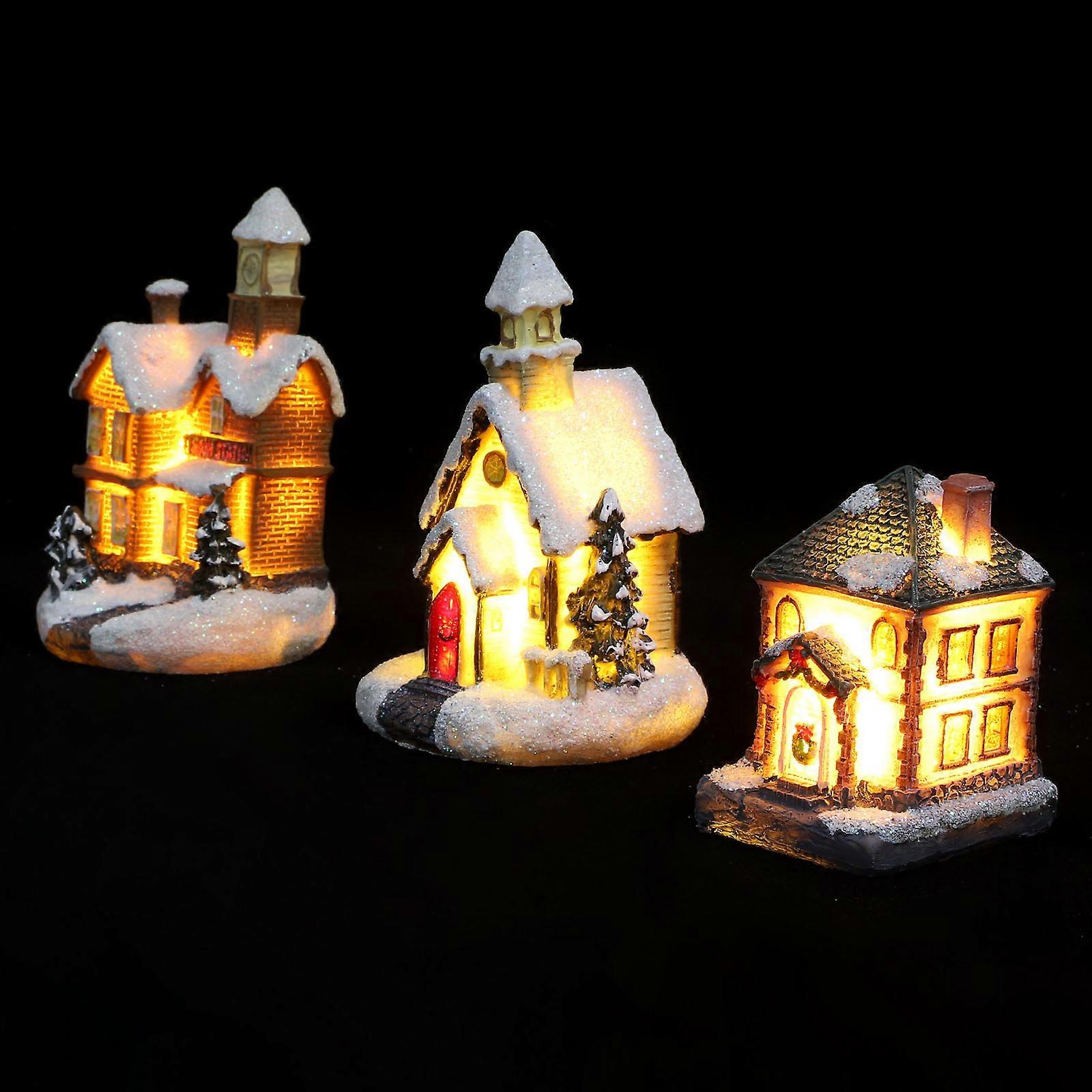 Luminous House Decor for Home Resin Craft with Assorted Colors and Design 3Pcs