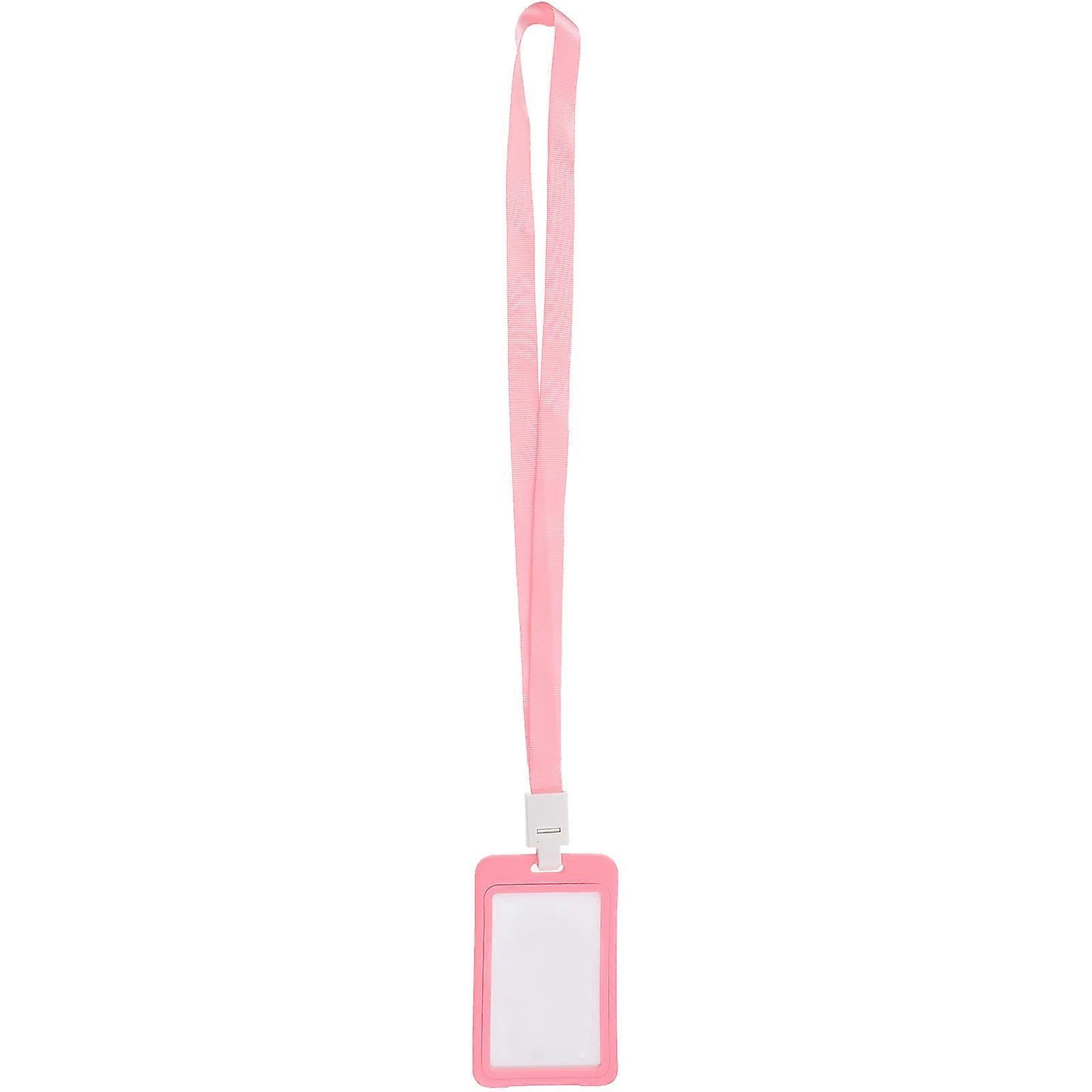 Simple Card Sleeve Holder with Lanyard – Portable ID Tag Cover for Office, School & Outdoor Use – Easy Identification for Students & Employees
