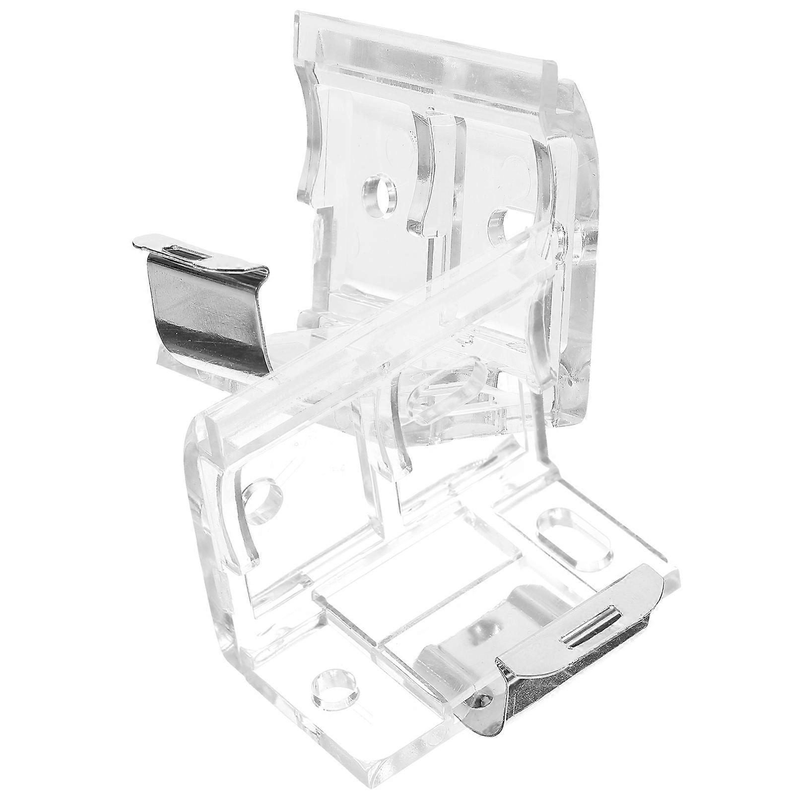 Curtain Installation Brackets for Home Transparent Plastic and Metal 2 Pcs Fits Most Sizes