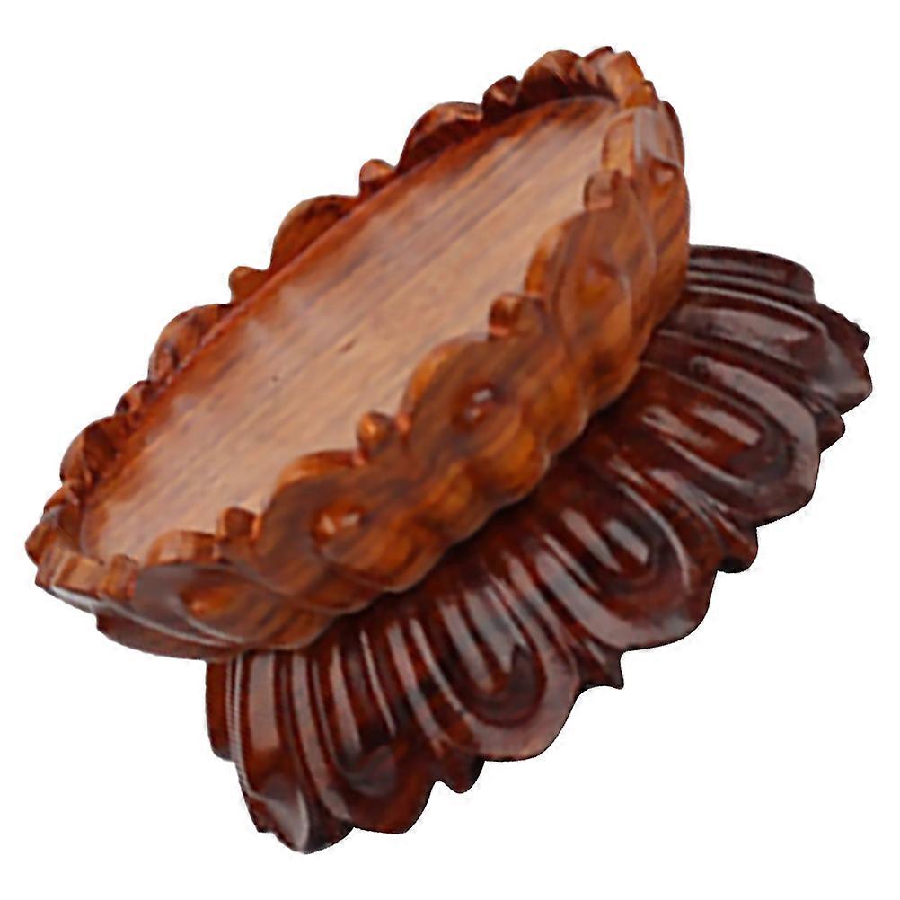 Wooden Lotus Ball Display Base, Elegant Crystal Sphere Holder for Home Decoration, Stackable Design for Organizing on Desks, Tables, Windowsills, and