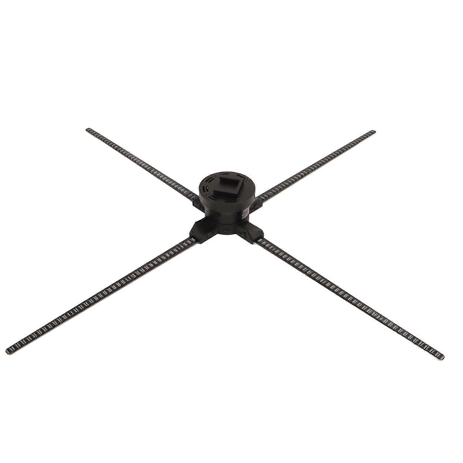 3D Holographic Advertising Machine 1600P 4 Leaf 1024 LED Beads 85cm Diameter Holographic LED Fan Projector 100‑240V US Plug