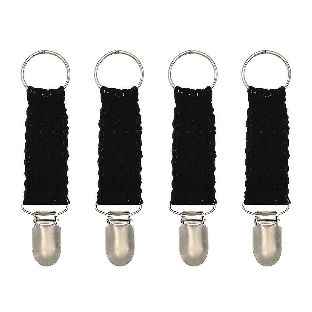 Multifunctional Bag Clips 4Pcs Black Adjustable Design Travel Use For Fixing Hats And Bags