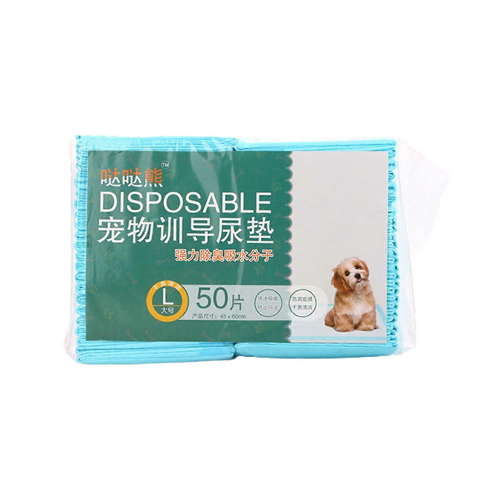 Dog pee pads in various sizes, super absorbent, leakproof, for dogs and puppies.
