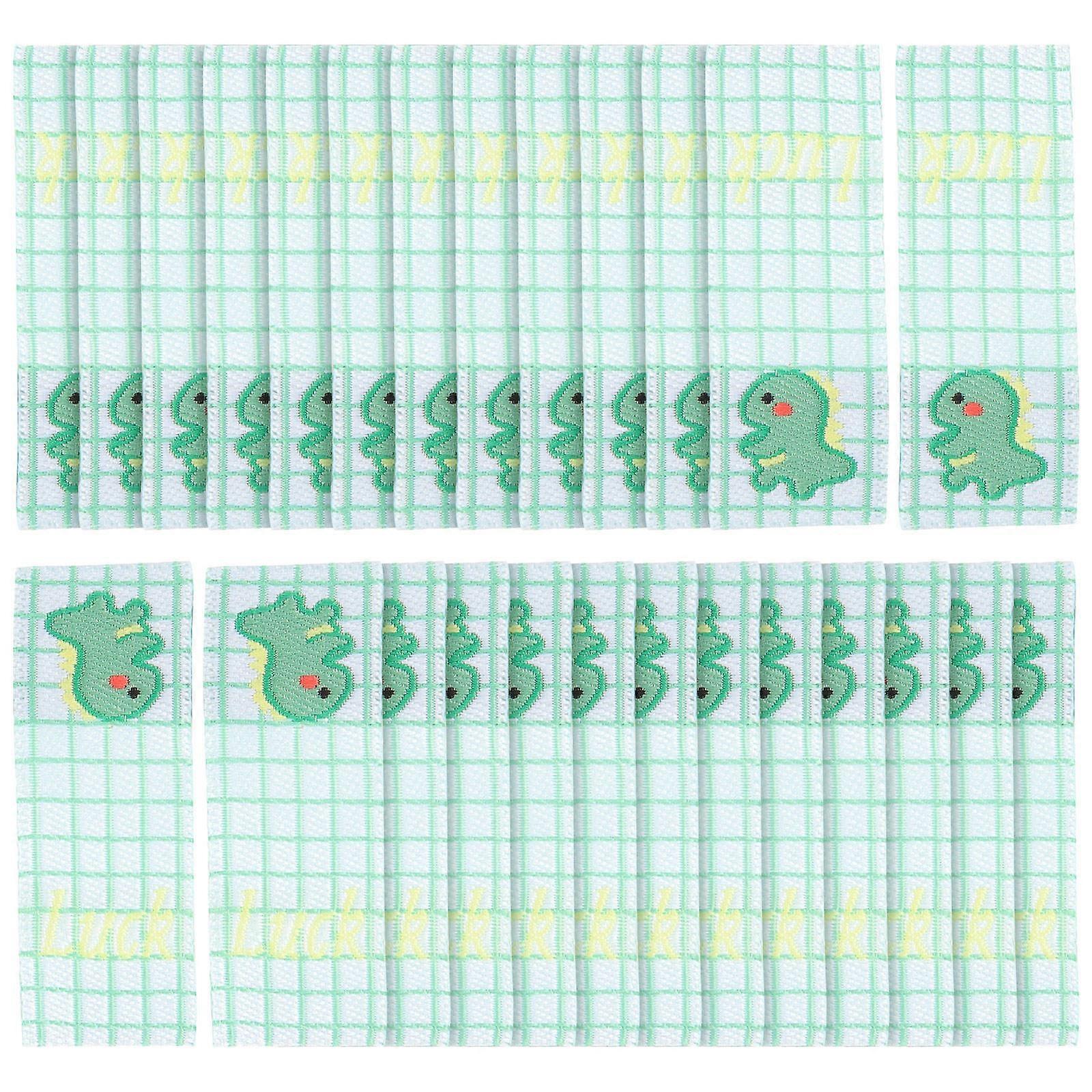 Green 100Pcs Baby Hat Label For Infant Craft Projects And Accessories With Fabric Material For Diy Use