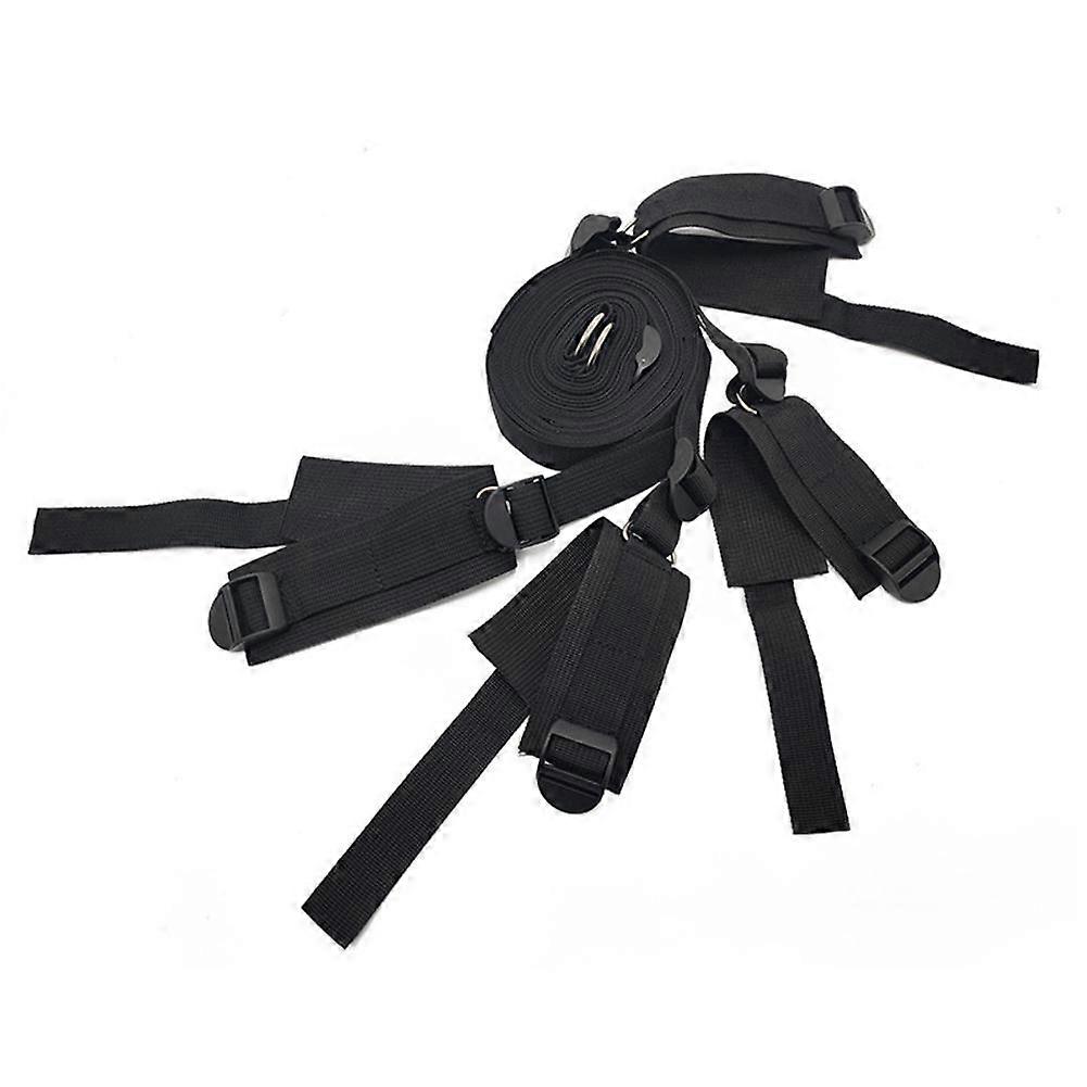 Furry Tie Down Straps for Bed Use Soft and Comfortable Restraints with Leather