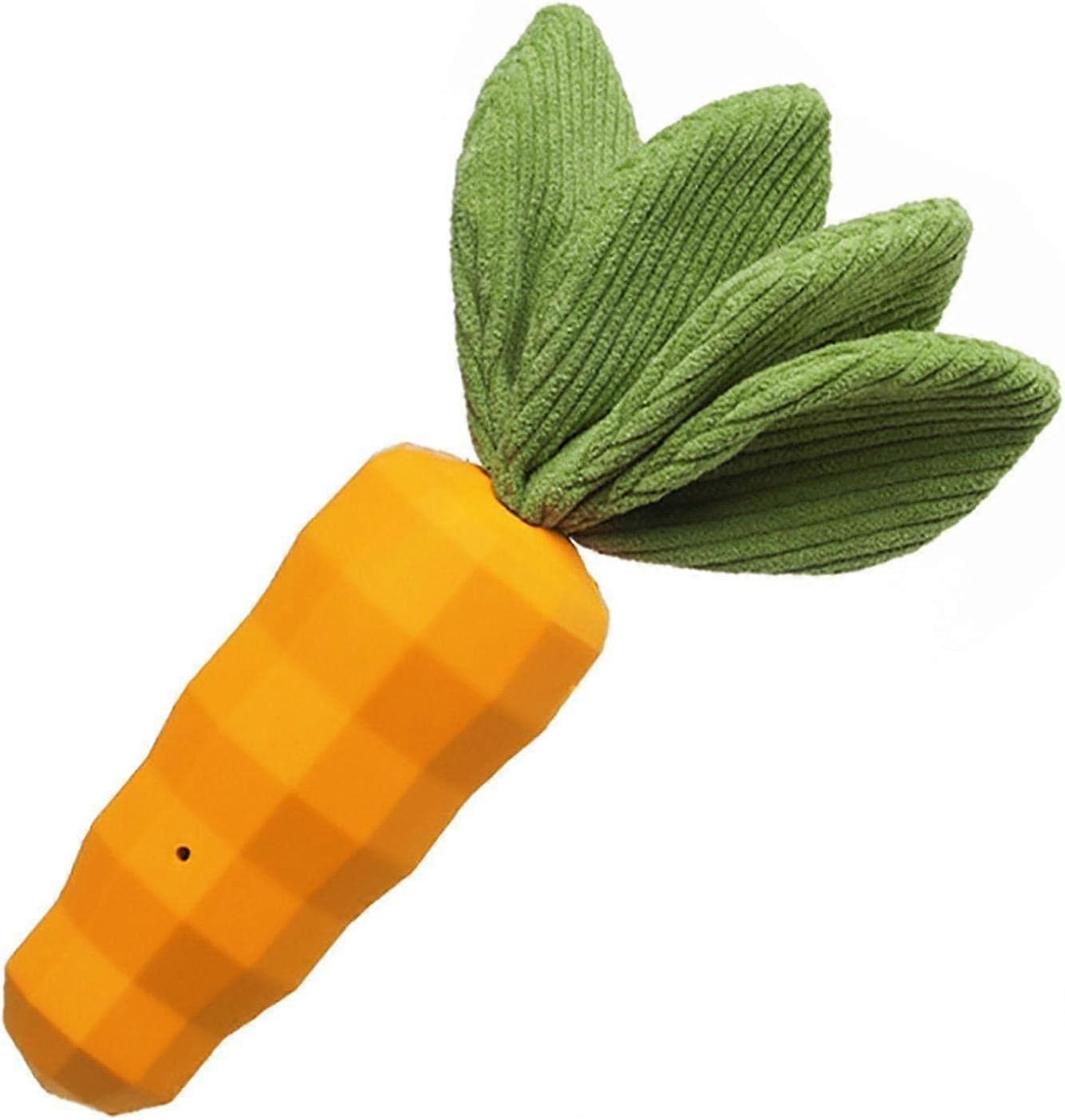 Carrot Dog Toys Squeaky Rubber Dog Toys Indestructible Big Dog Chew Toys For Medium To Large Breeds Aggressive Chewers