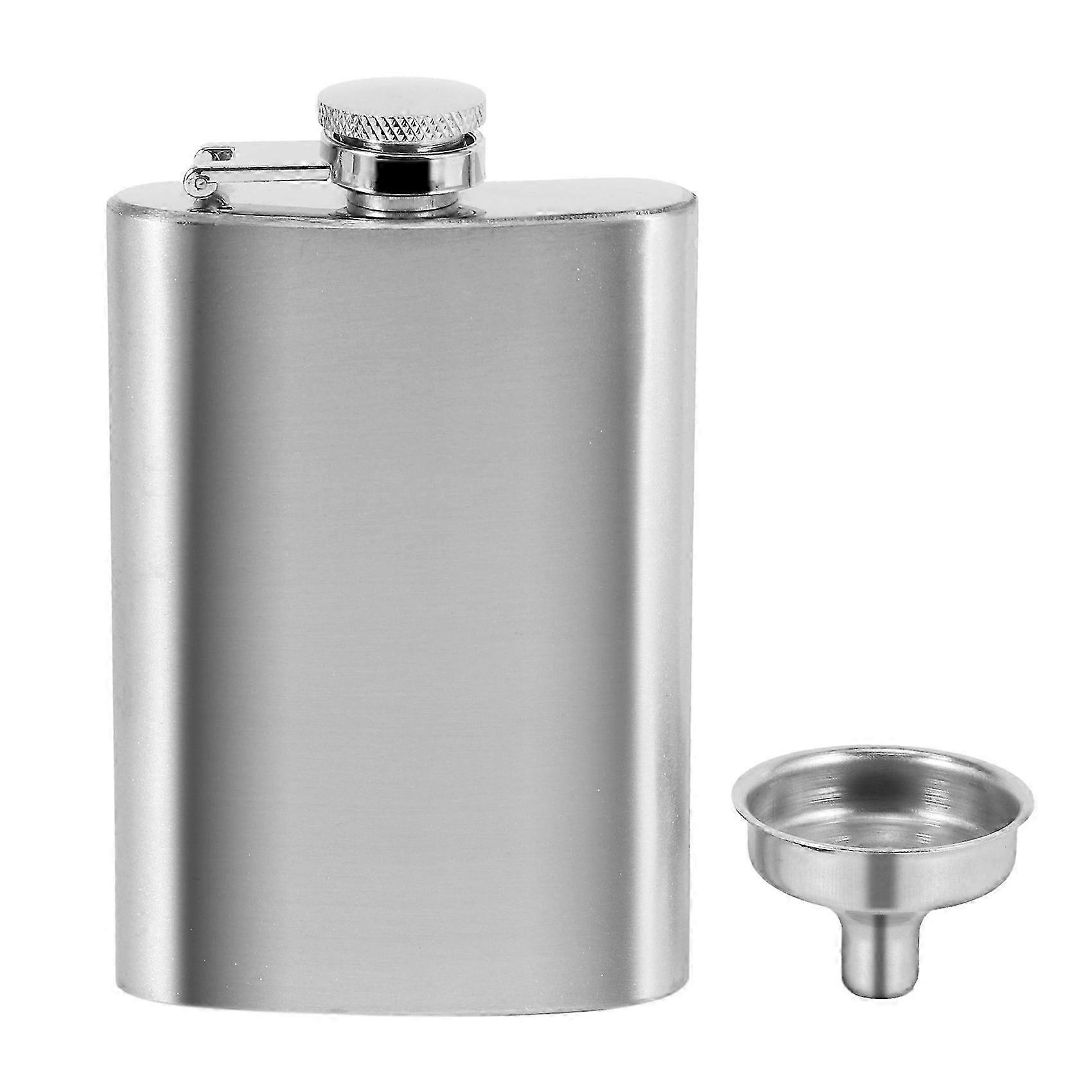 Hip Flask with Funnel, 4 Oz Stainless Steel Pocket Flask - Leak Proof, Portable for Travel Use