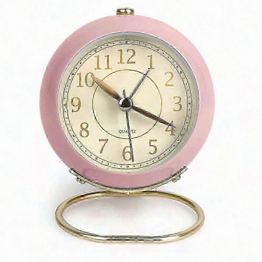 Silent Alarm Clock Battery Powered Non-Ticking Desk Clock with Adjustable Settings