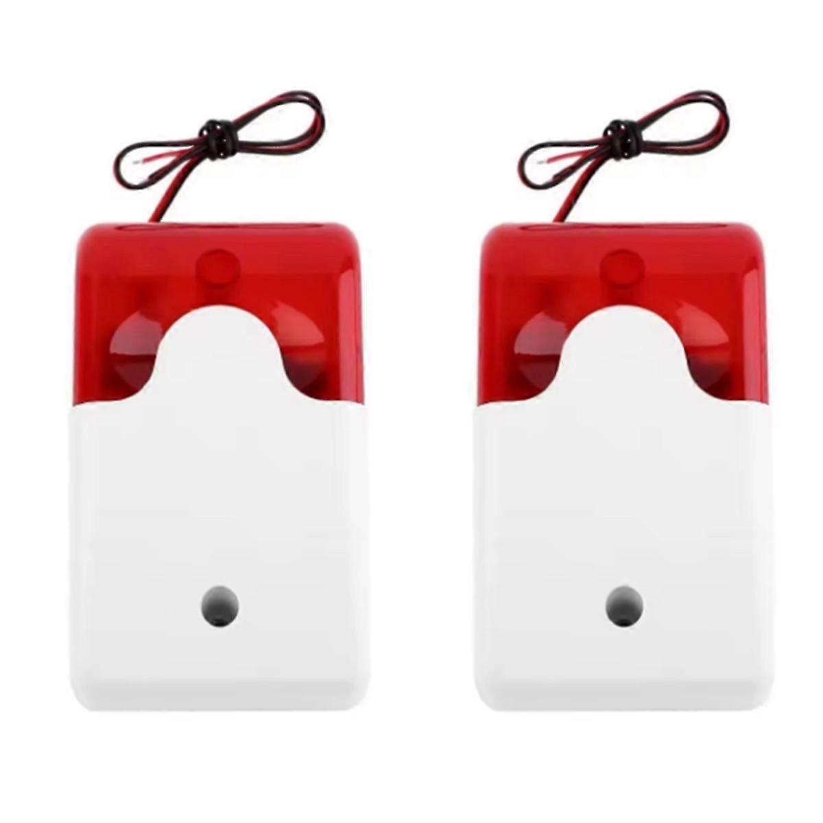 Flash LED Strobe Light Wired Siren for Burglar Alarm System - Mini Indicator Light Bar