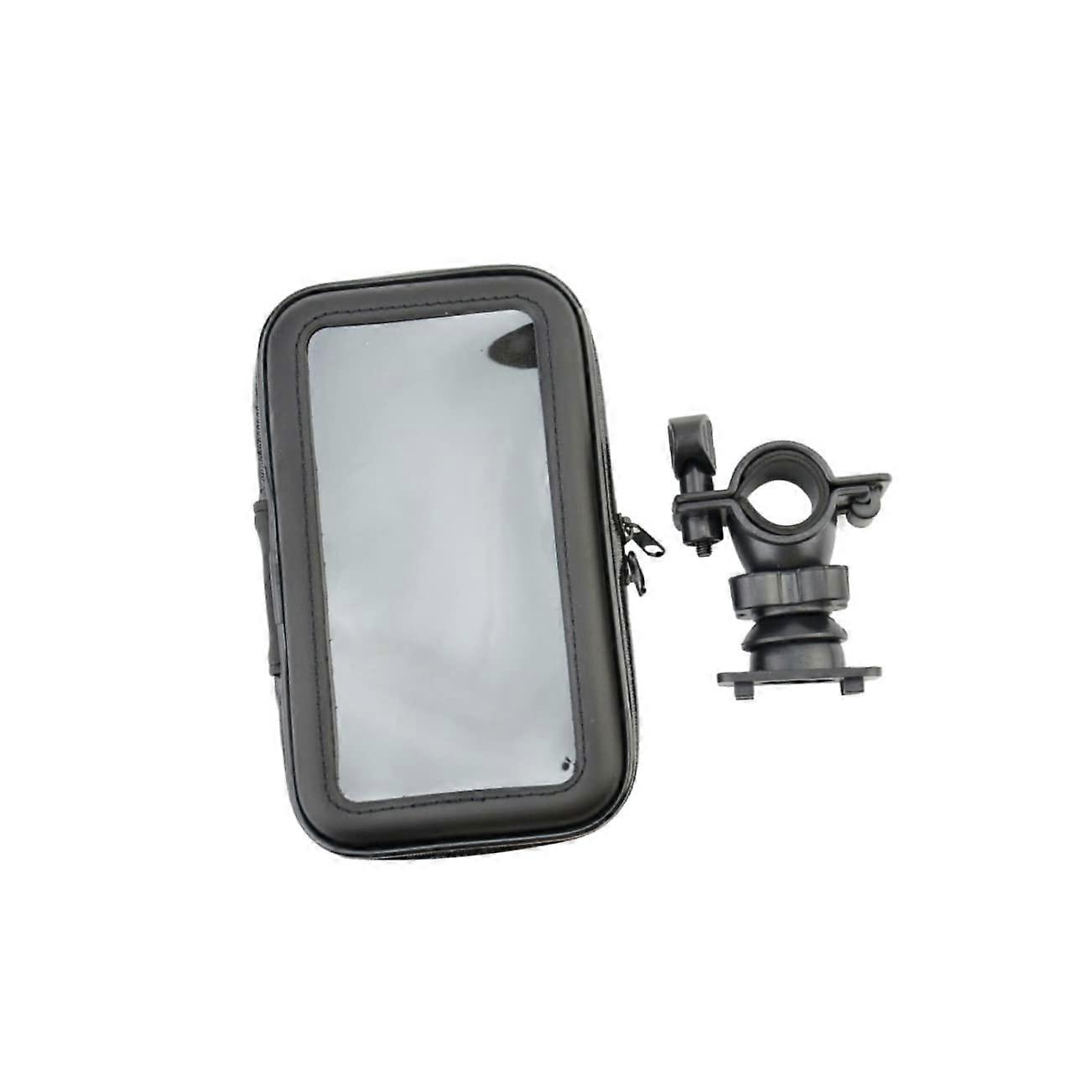 Bike Phone Mount Holder Pouch Large Adjustable Handlebar Cradle with Rotatable Base for Secure Mobile Protection Up to Smartphones