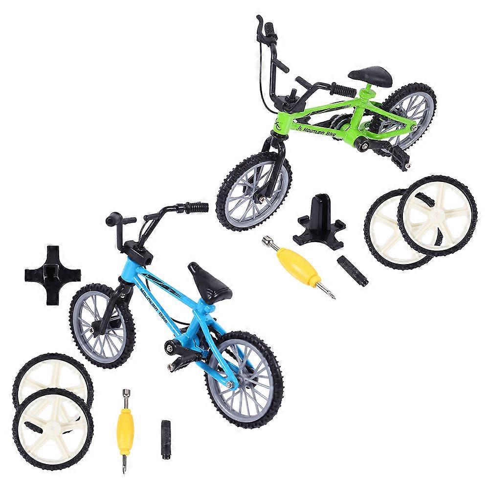 2 Sets Miniature Tabletop Finger Bike Desk Game for Adults – Fidget Fun for Indoor Play and Parent Child Interaction