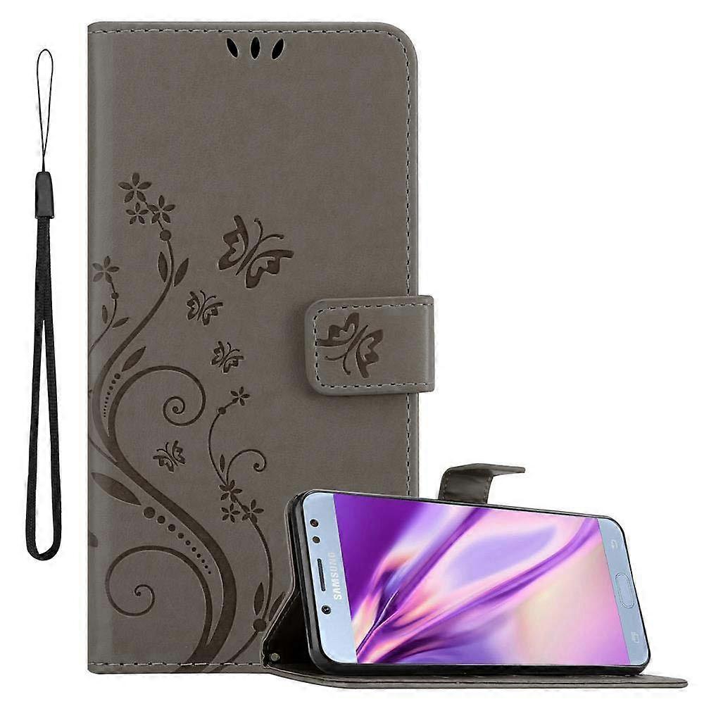 Samsung Galaxy J5 2017 Protective Case - with Floral Pattern and Card Slot