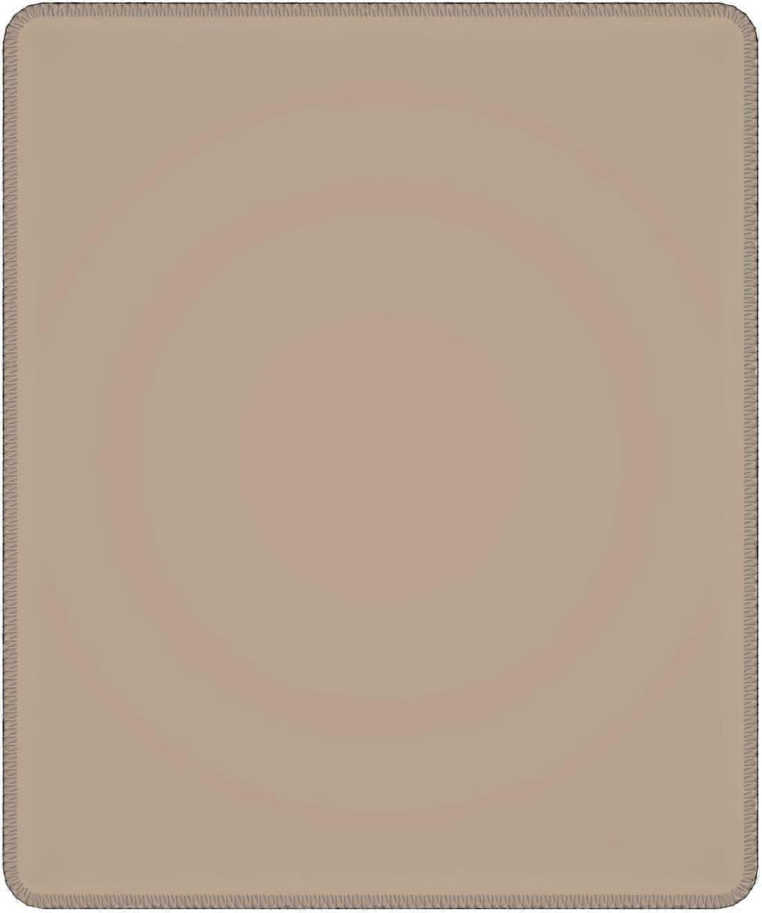 Solid Color Light Brown  Mouse Pad,NonSlip Rubber Base Durable Stitched Edges
