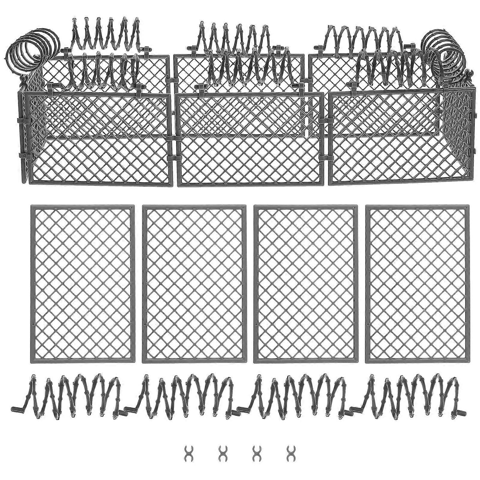 Fence Toys Set for Kids   DIY Race Fences & Gates Playset   Grey ABS Material Building Blocks for Creativity and Imagination Development