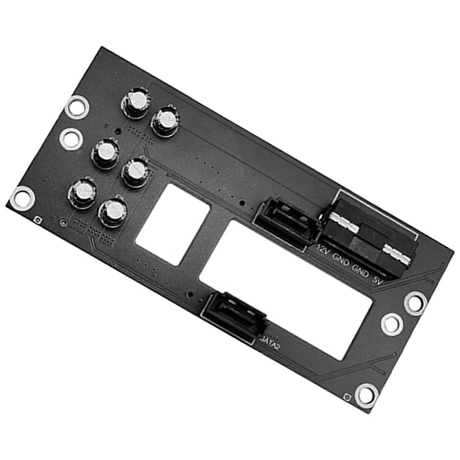 2 Bay 2.5/3.5inch Hard Drive Backplane Chassis Adapter Plate Large 4D Power Supply Storage Server Backplane Replacement Multicolor