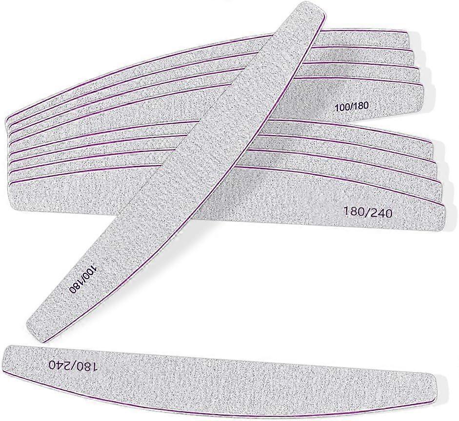 10Pcs Nail File Professional Nail Files Reusable Double Sided Emery