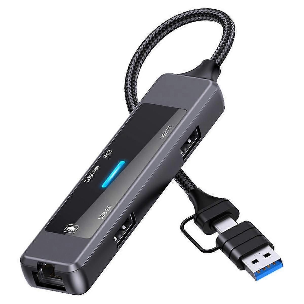 USB C Hub Splitter USB-C to RJ45 Lan Ethernet USB 2.0/3.0 Adapter