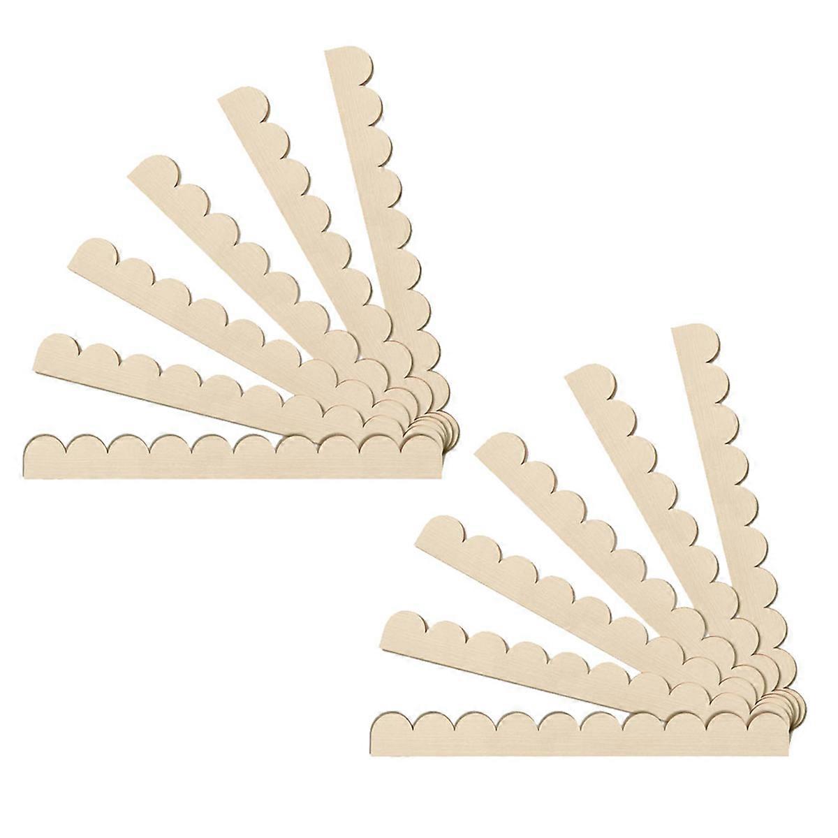 Scalloped Decorative Wood Trim Unfinished Scalloped Edge 12pcs