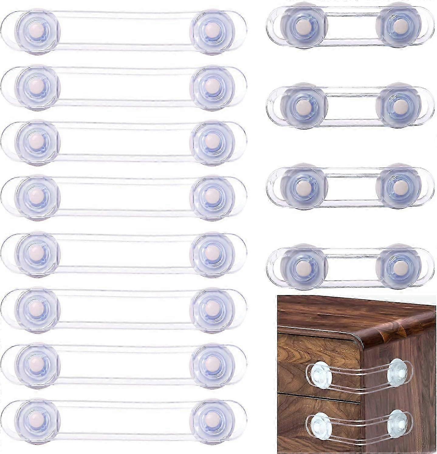 Child Safety Cupboard Door Strap Locks, 12 Pack Baby Proof Your Cab...